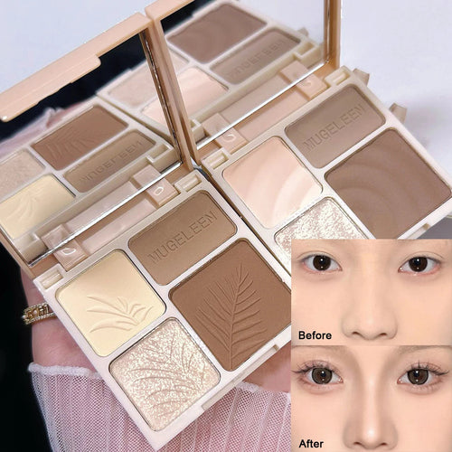 4 Colors Highlighter Contour 3D Facial Bronzer Cosmetic Brightening